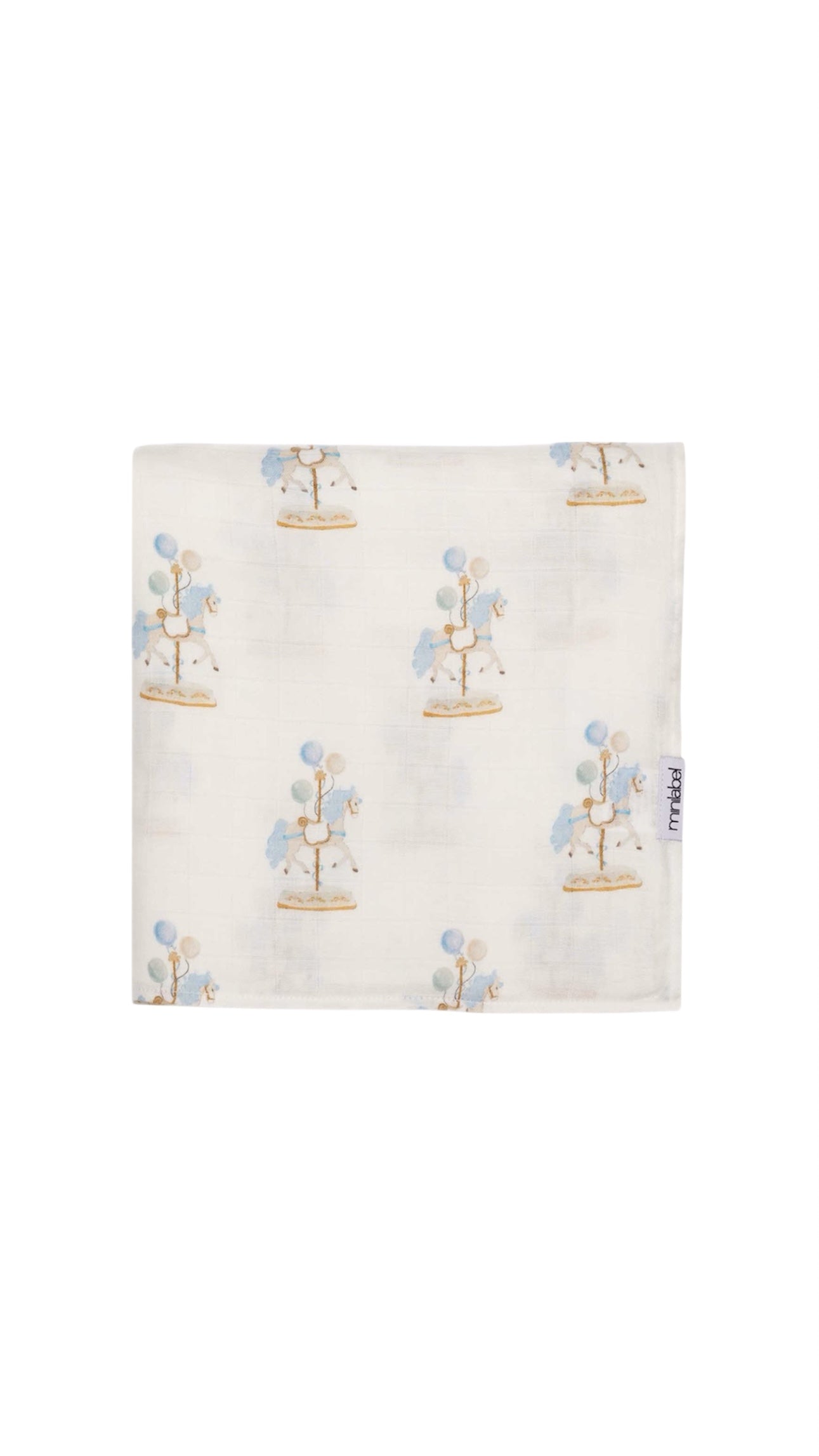 Blue Water Print Carousel Swaddle
