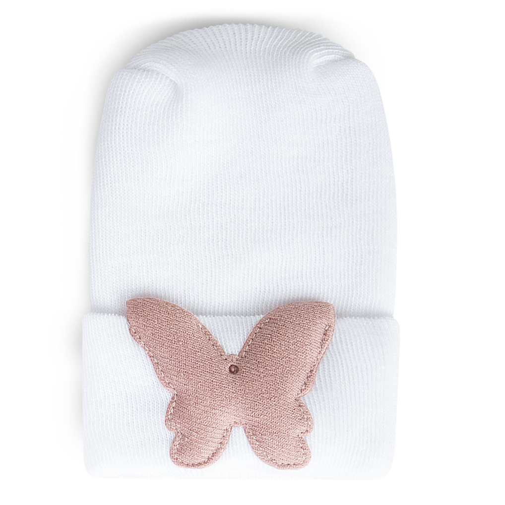 Hospital Hat - Linen Rose Butterfly